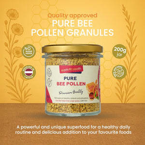 Earthbreath Bee Pollen Granules 400Gr (2X200Gr)– 100% Raw & Natural – Sustainably Harvested – Rich in Natural Goodness – No Artificial Additives