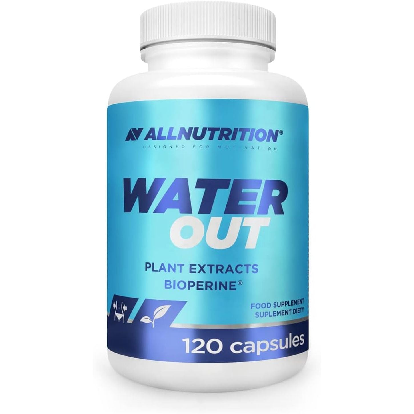 ALLNUTRITION Water Out Food Supplement to Remove Excess Water - Natural Detoxification and Weight Loss with Plant Extracts Bioperine 120 Capsules
