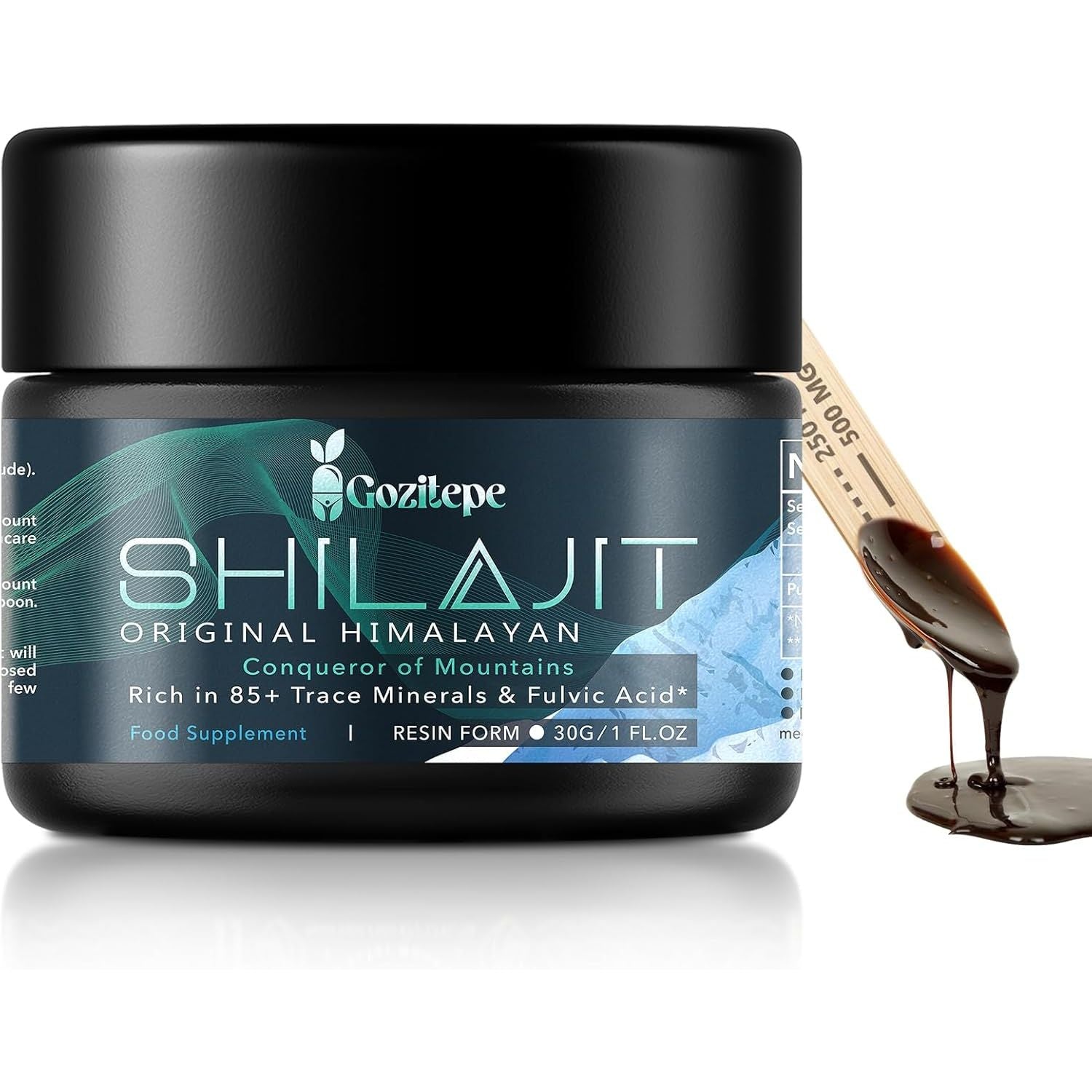 Shilajit High Potency Purified Himalayan Shilajit Resin with Fulvic Acid, Trace Minerals & Humic Acid, Vegan, Replenish Energy and Immune Support (Pack of 1)