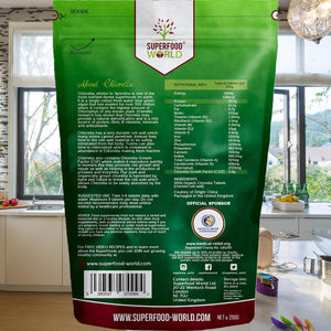 Organic Chlorella Tablets (500 X 500Mg) Premium Detox Chlorophyll Superfood | Natural Source of Vegan Protein, Minerals & Vitamins | Cracked Cell Wall | Ideal for Health, Detox, Skin, & Energy