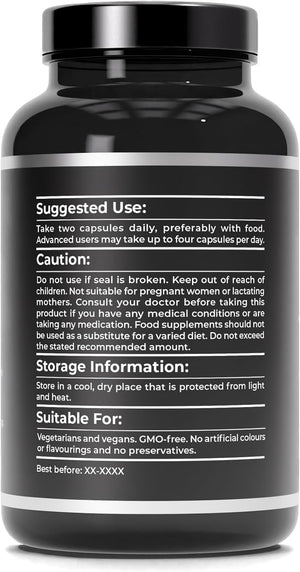 TURKESTERONE 500Mg | 20% Ecdysteroids | Hydroxypropyl-Β-Cyclodextrin Complex | 60 X 500MG Capsules | Lab Tested | Sports Performance Supplement | 100% Natural and Non-Gmo