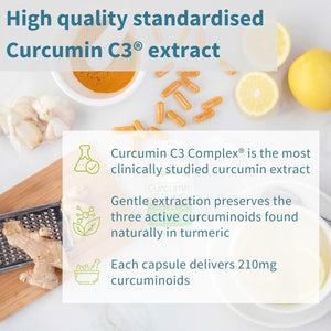 Igennus Advanced Curcumin C3 Complex, 90 Servings, 95% Standardised Extract, 300% Greater Absorption & Rapid Uptake, Clean Label, Vegan Supplement, 1-A-Day, 90 Capsules