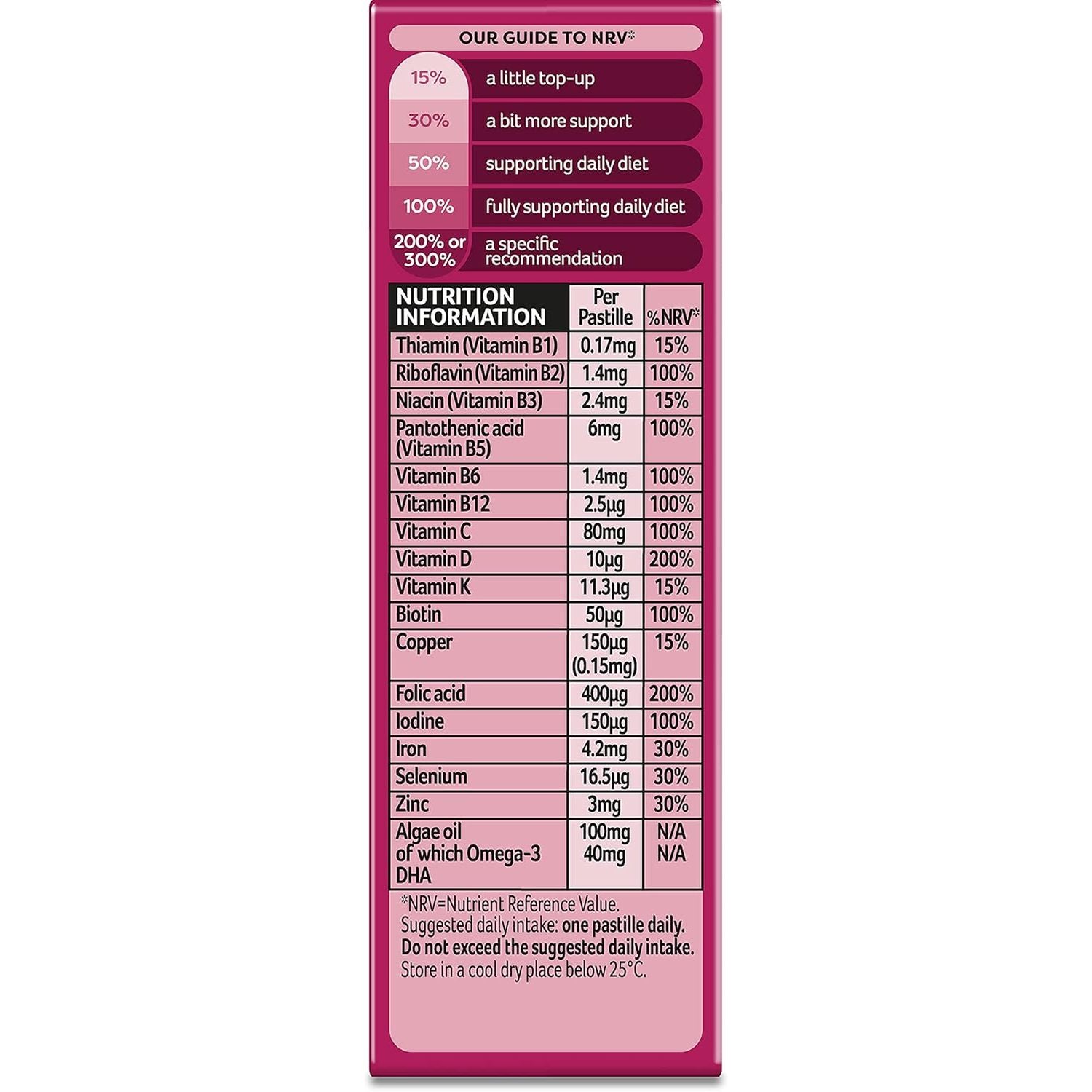 Bassetts Vitamins Pregnancy Omega-3 DHA Multivitamins & Multiminerals Strawberry & Orange Flavour 30 Gummy Pastilles