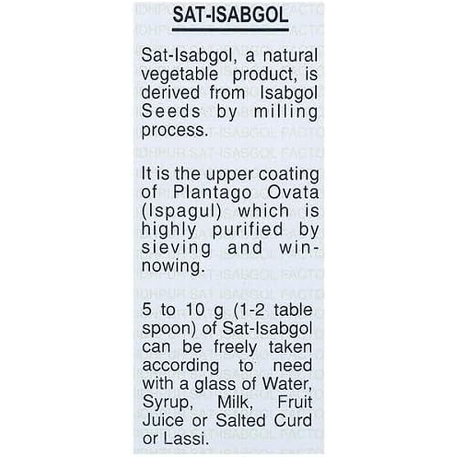 Sat-Isabgol (Psyllium Husk) 100G (Pack of 3)