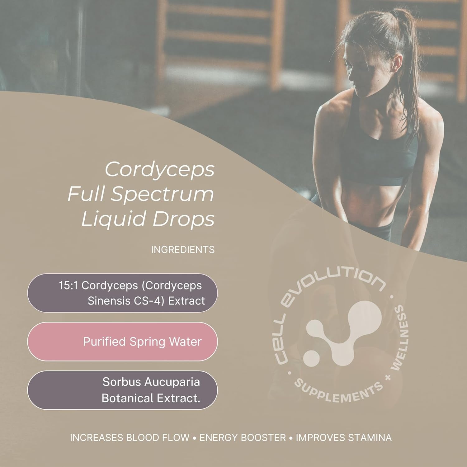 Cell Evolution Cordyceps Full Spectrum Liquid Mushroom Drops Supplement, Super Strength 90,000Mg (15:1), Energy Booster & Improves Performance, Natural & Suitable for Vegans & Vegetarians