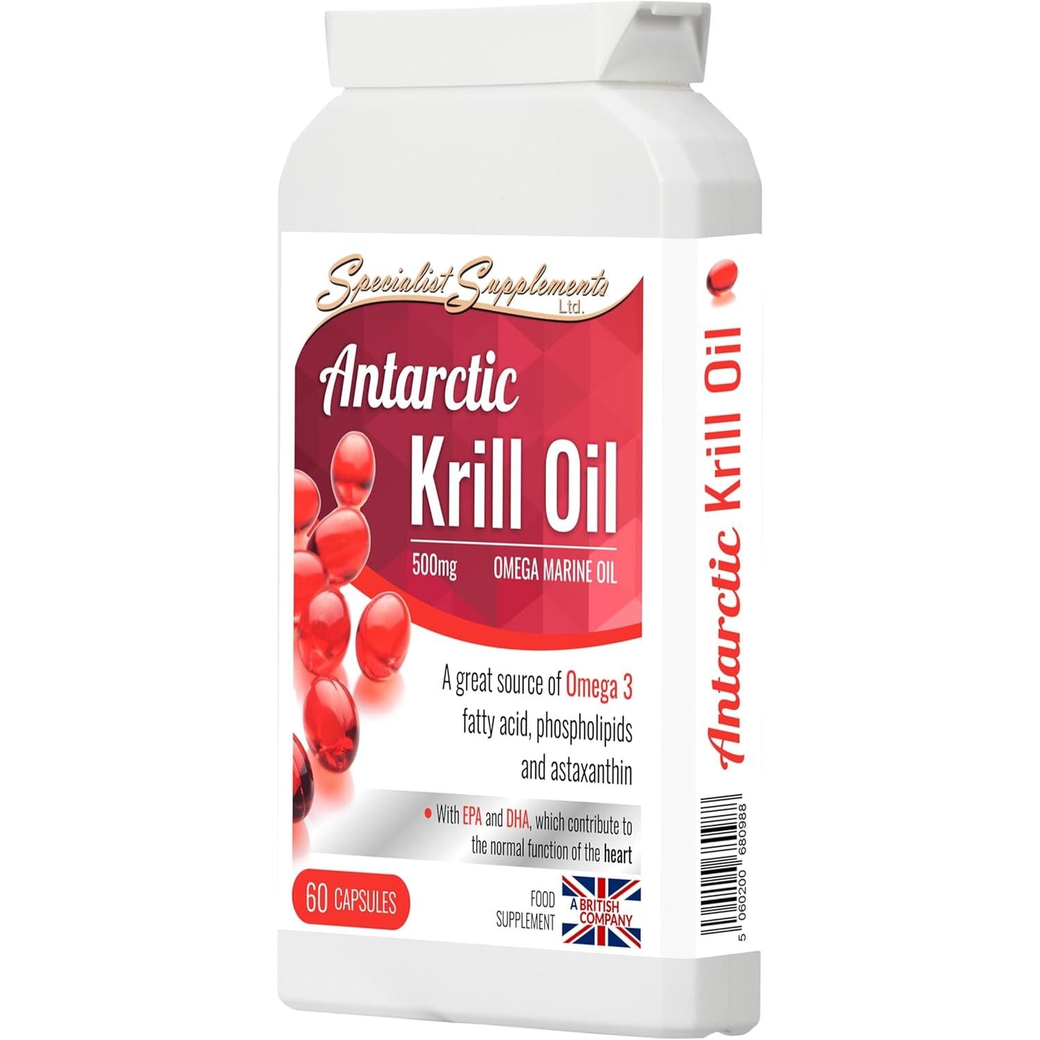 Specialist Supplements Antarctic Krill Oil, 60 Gel Capsules