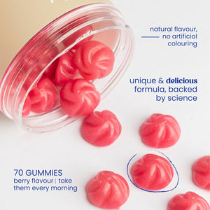 Jelly Pills® 1620 Mg Magnesium Citrate and Vitamin B6-70 Berry Flavoured Vegan Gummies Providing 180 Mg of Magnesium - No Added Sugars - Reduces Tiredness and Fatigue - 5 Weeks Supply