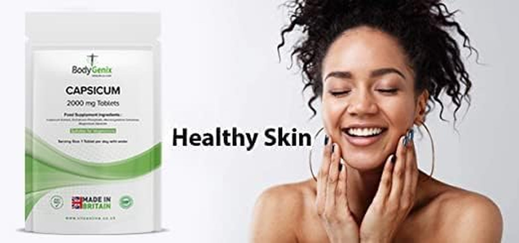 Bodygenix Capsicum Extract 2000Mg Tablets - High Strength anti Inflammatory Immune Metabolism Digestive anti Oxidant Support - Vegan Food Supplement 120 Tablets