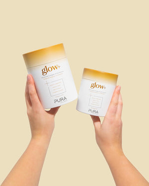 Pura Collagen Powdered Supplement Glow+, 10,000Mg Hydrolysed Peptides, Hyaluronic Acid, Vitamins & Minerals, 28 Servings, 284 G