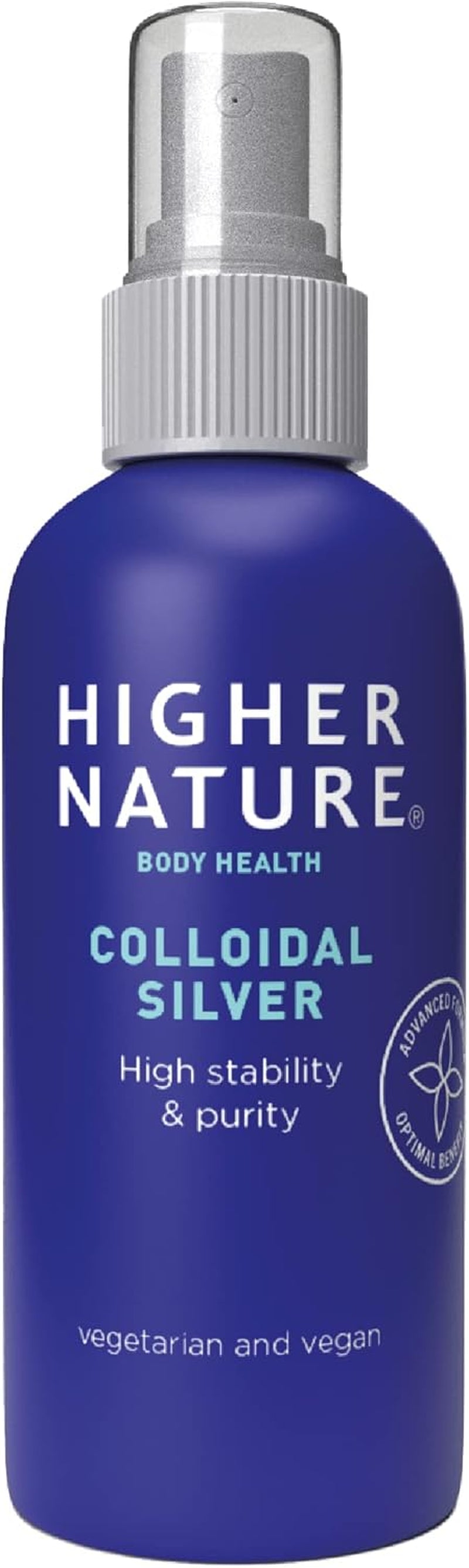 Higher Nature - Colloidal Silver - Purified Water with Premium Grade Silver - Antiseptic Spray, Disinfectant Spray, Colloidal - 15Ml