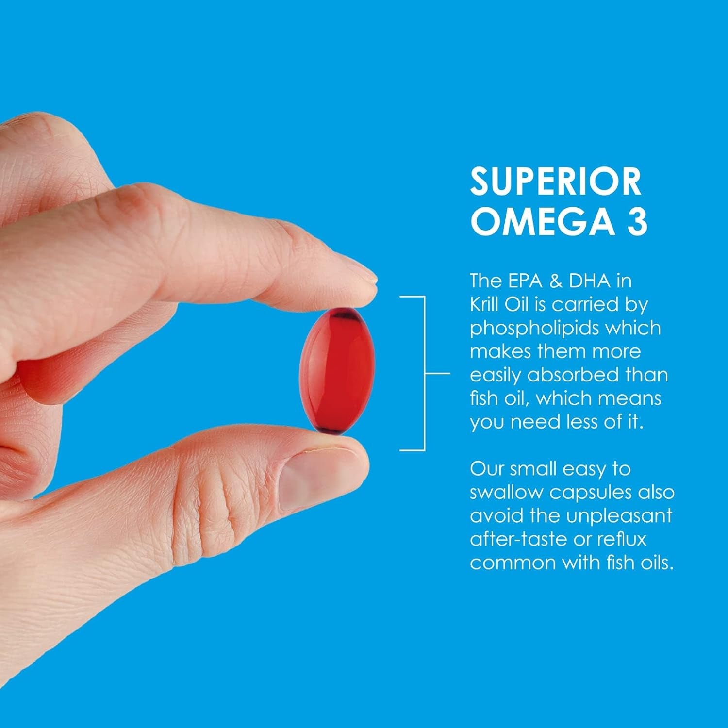 Cleanmarine Krill Oil – Packed with EPA & DHA – Omega 3 with Added Astaxanthin and Choline – Vitamin D – Heart, Eye & Brain Health – Joint & Immune Support - 30 Capsules