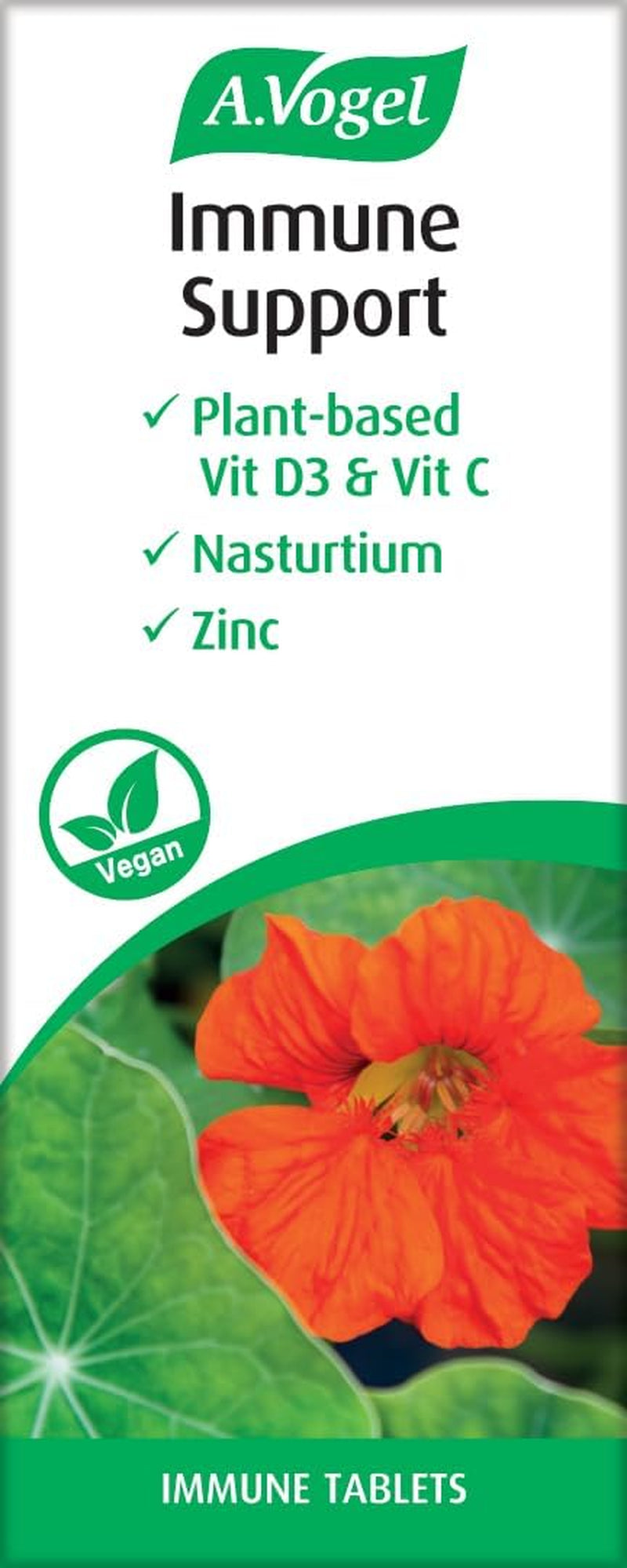 A.Vogel Immune Support | Vegan Multivitamin | Vitamin C, Vitamin D and Zinc | 30 Tablets