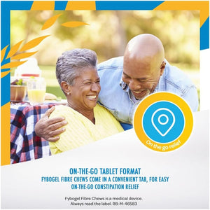 Fybogel Citrus Fibre Chews, 30 Tablets - Constipation Relief, Maintains Regularity