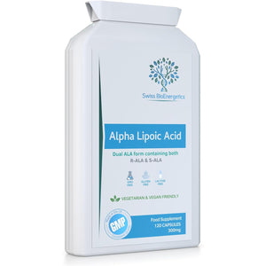 Alpha Lipoic Acid 300Mg 120 Capsules – Dual ALA (Both R-ALA and S-ALA) - UK Manufactured