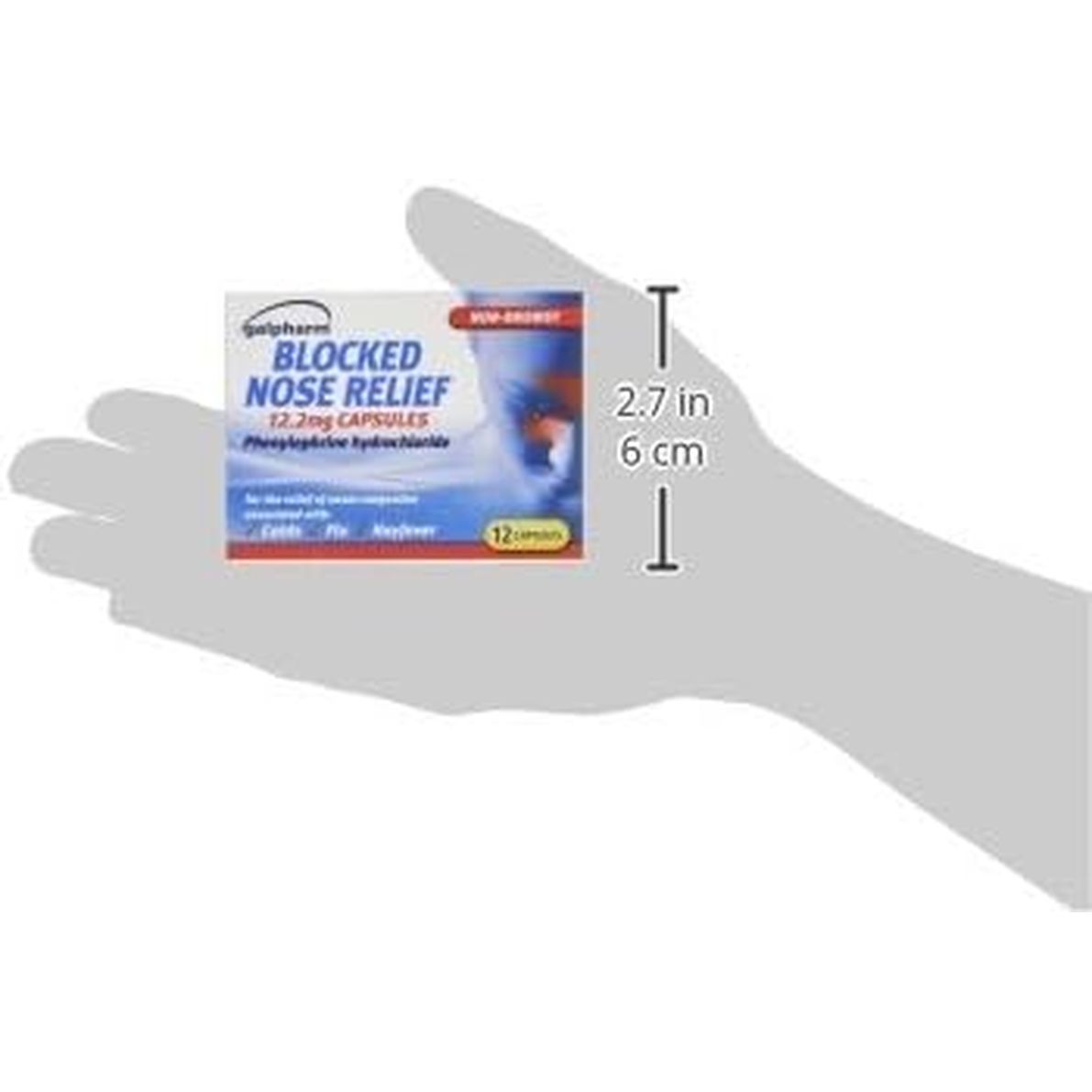 Galpharm Blocked Nose Relief 12 Capsules X 5 Boxes (60 Capsules)