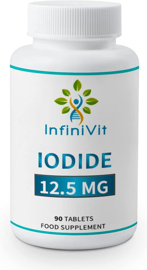 Infinivit High Potency Iodine Tablets, Lugols Iodine, Iodine and Potassium Iodide, 90 Vegan Tablets