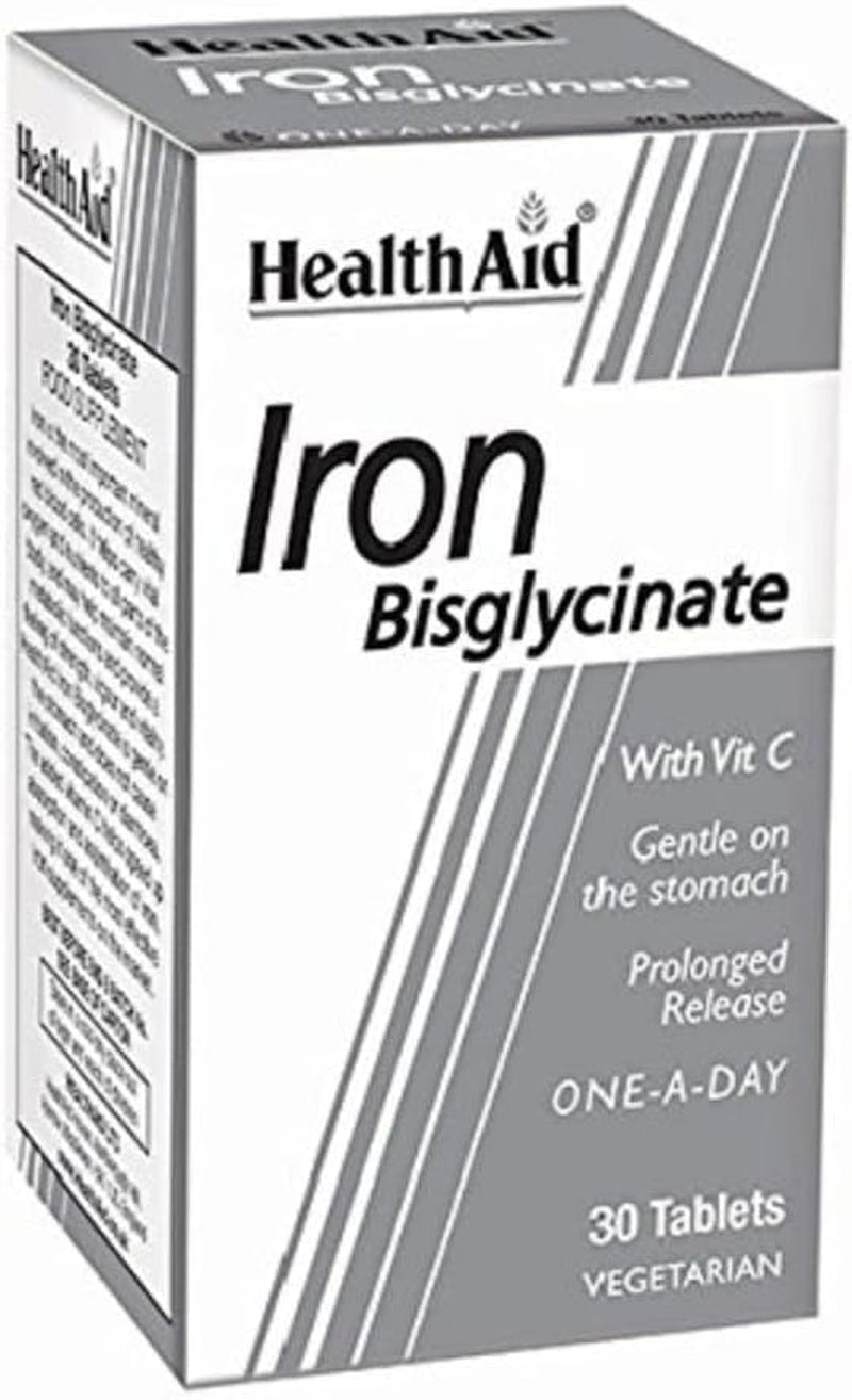 Healthaid Iron Bisglycinate - 30 Vegetarian Tablets