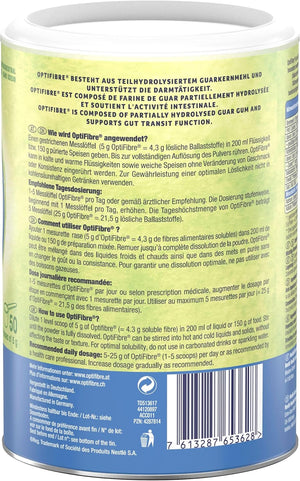 OPTIFIBRE Fibre Supplement Powder – 250G | Natural Soluble Dietary Fibre for Gut Health & Digestive Support | Neutral Flavour, Gluten-Free