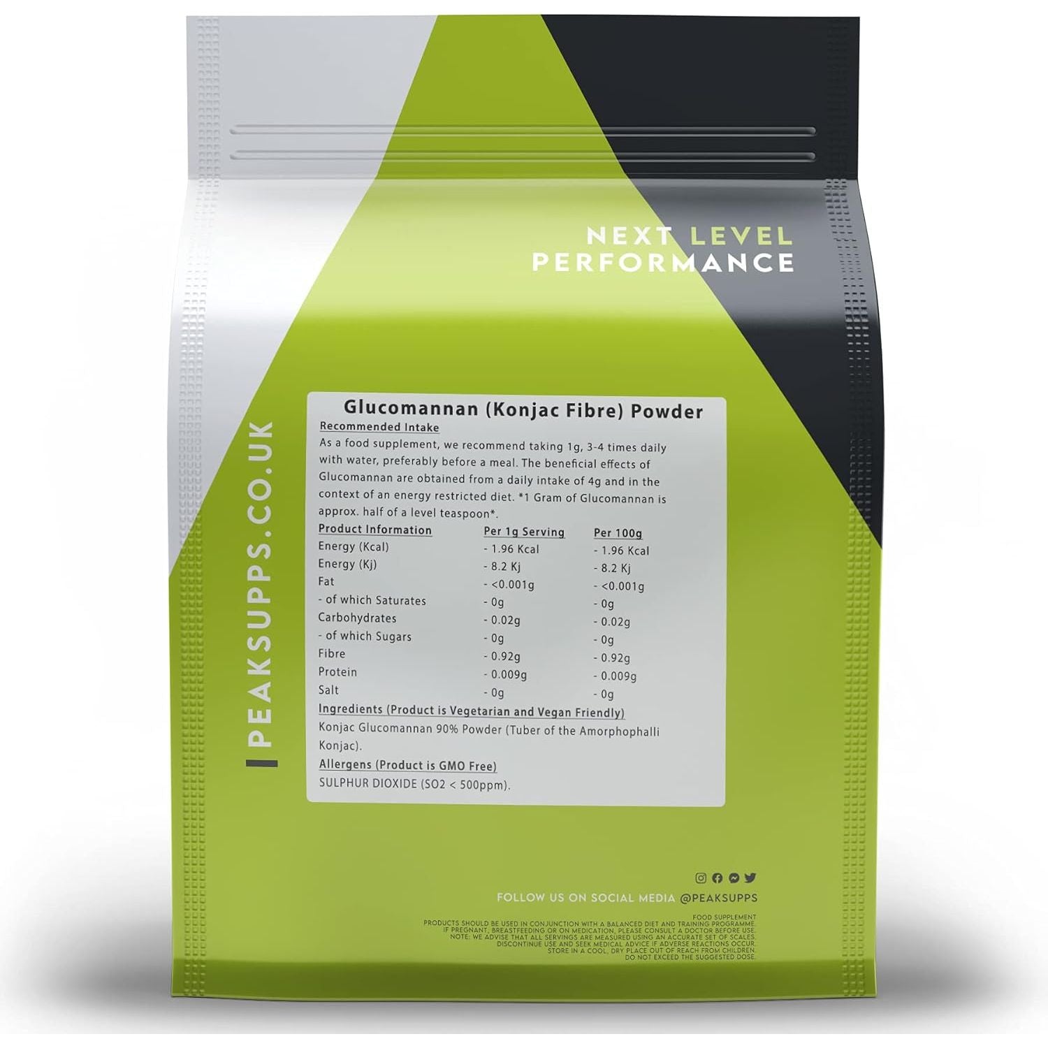 Glucomannan Powder 100G - Konjac Fibre | High Fibre | Vegan