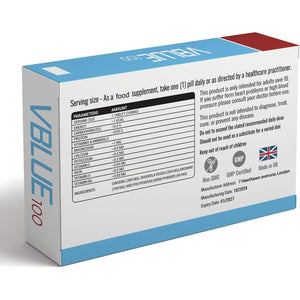 V Blue Natural Male Supplement, Fast Acting Long Lasting Performance | 100Mg, 10 Tablets | for Men | All Natural