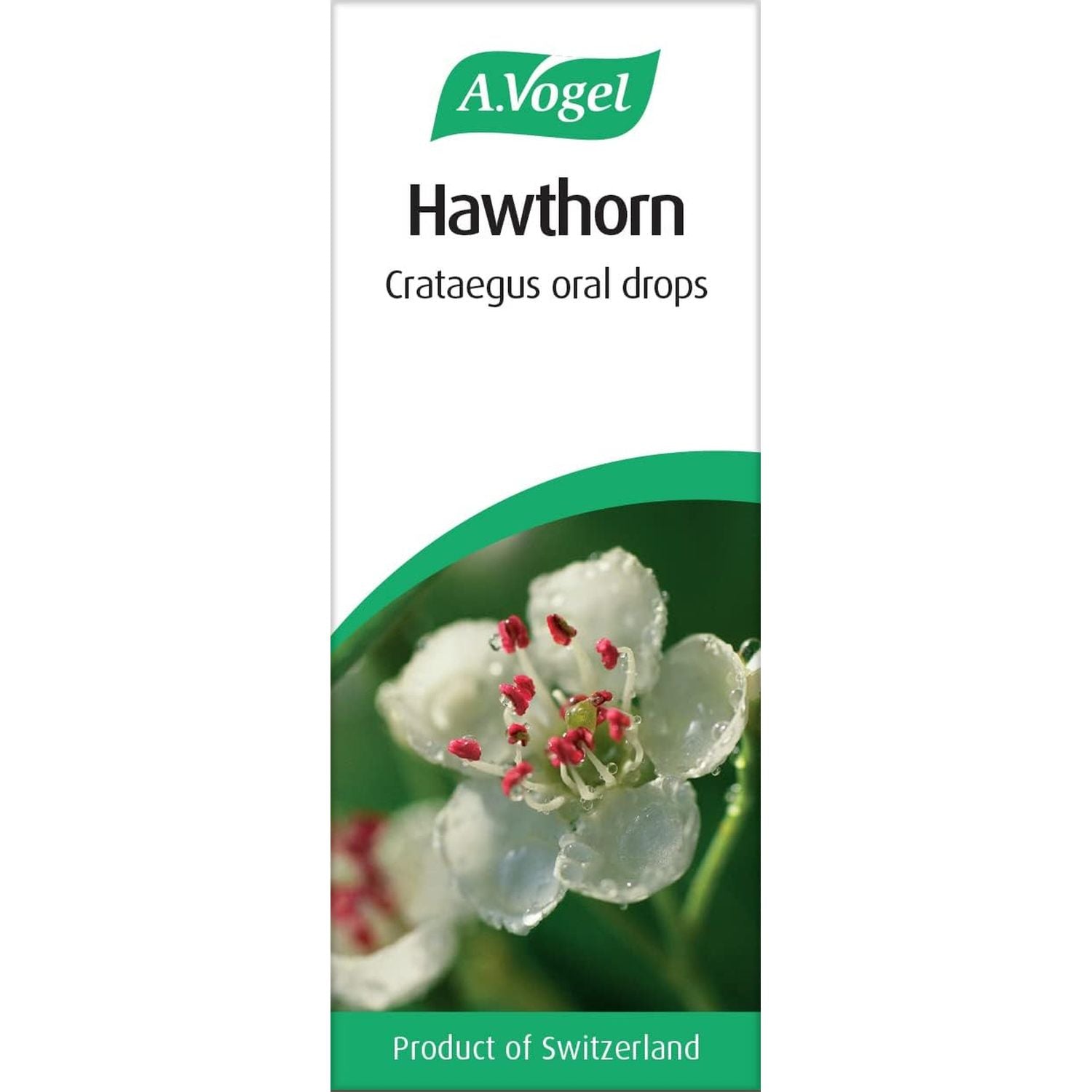A.Vogel Hawthorn Crataegus Drops | Herbal Food Supplement | Tincture of Fresh Hawthorn Berries | Suitable for Vegans | 50Ml
