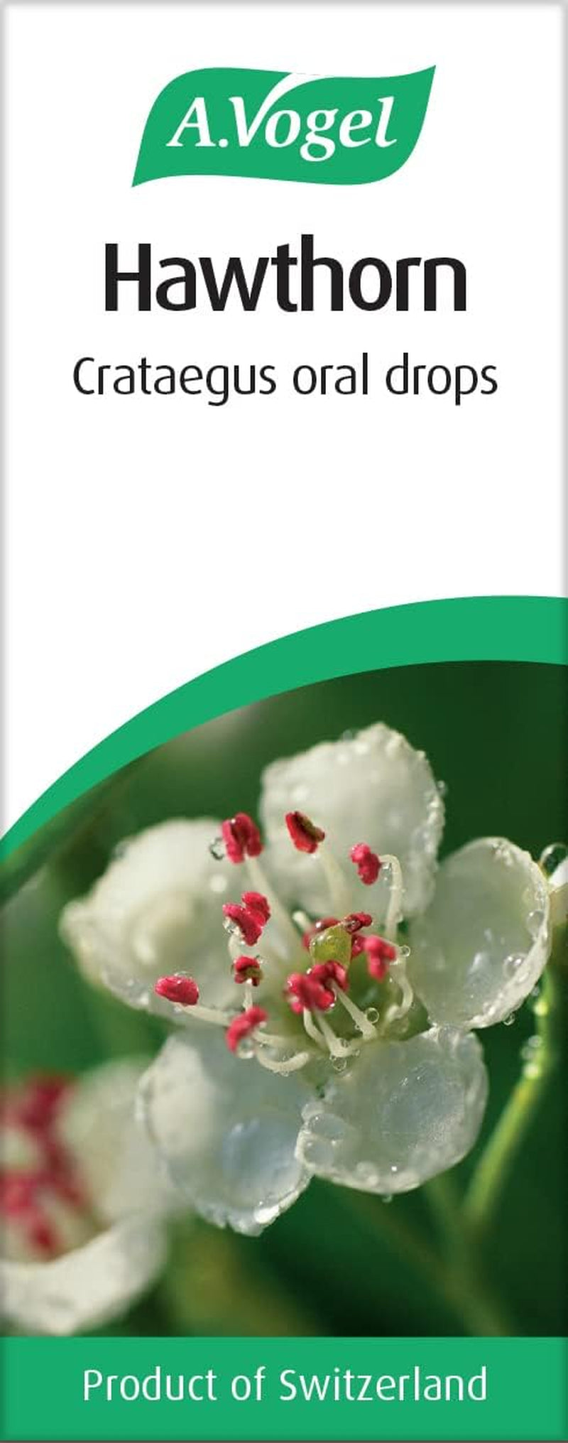 A.Vogel Hawthorn Crataegus Drops | Herbal Food Supplement | Tincture of Fresh Hawthorn Berries | Suitable for Vegans | 50Ml