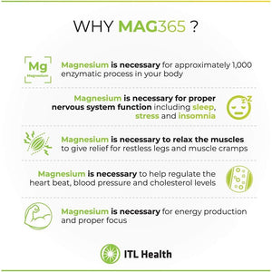 MAG365 Magnesium with Exotic Lemon Food Supplement, 150 G