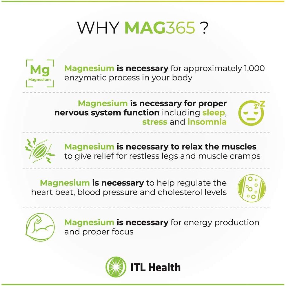 MAG365 Magnesium with Exotic Lemon Food Supplement, 150 G