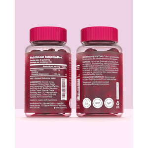 Magnesium Gummies for Adults & Kids - 150Mg Magnesium Supplements for Sleep, Relaxation & Muscle Support - Natural Grape Flavour - No Artificial Colours - Vegan - 60 Gummies Easy to Chew