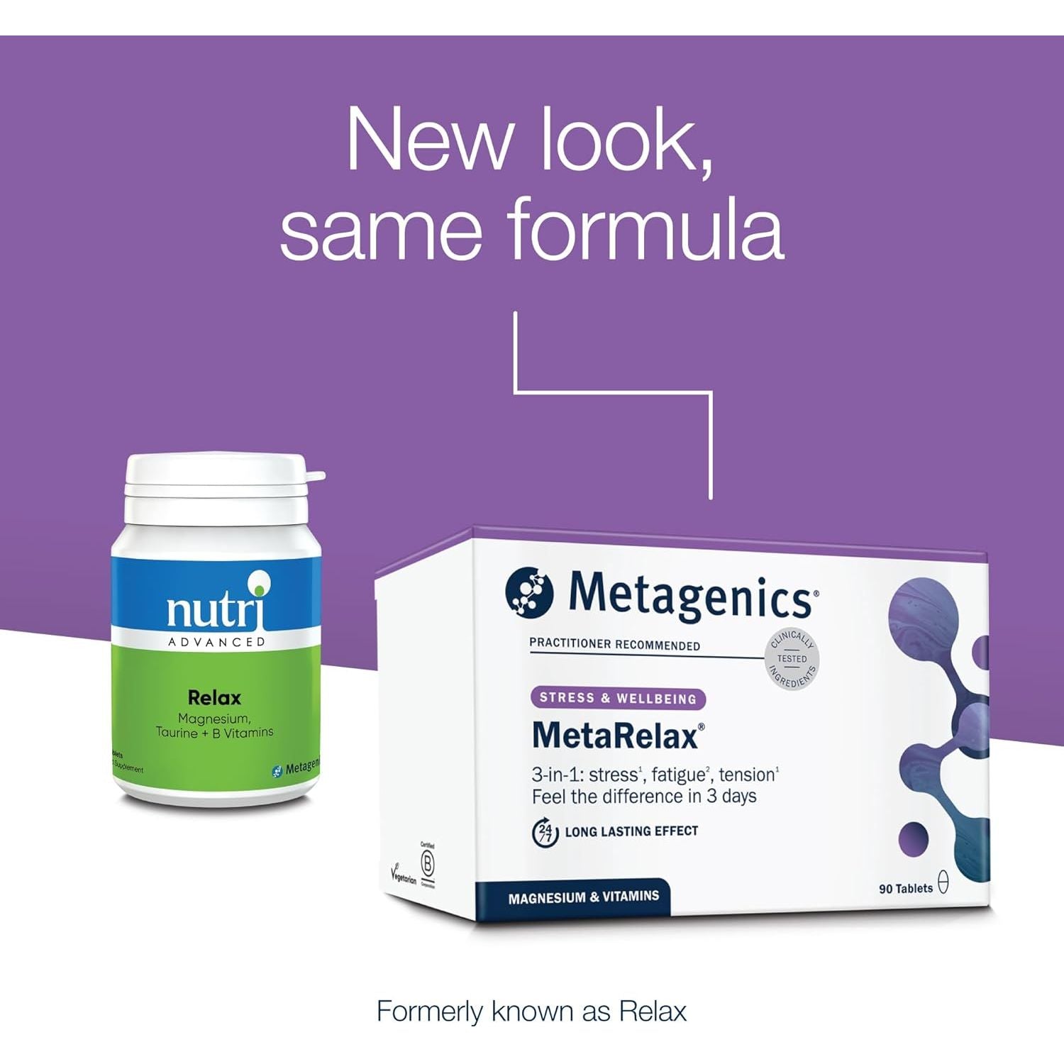Metagenics Metarelax Magnesium Supplement - Stress Relief, Relaxation & Energy Support - 90 Tablets