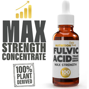 Fulvic Acid Trace Minerals - Max Strength - 100 Day Supply - 50Ml - Nutrition Eighty Twenty