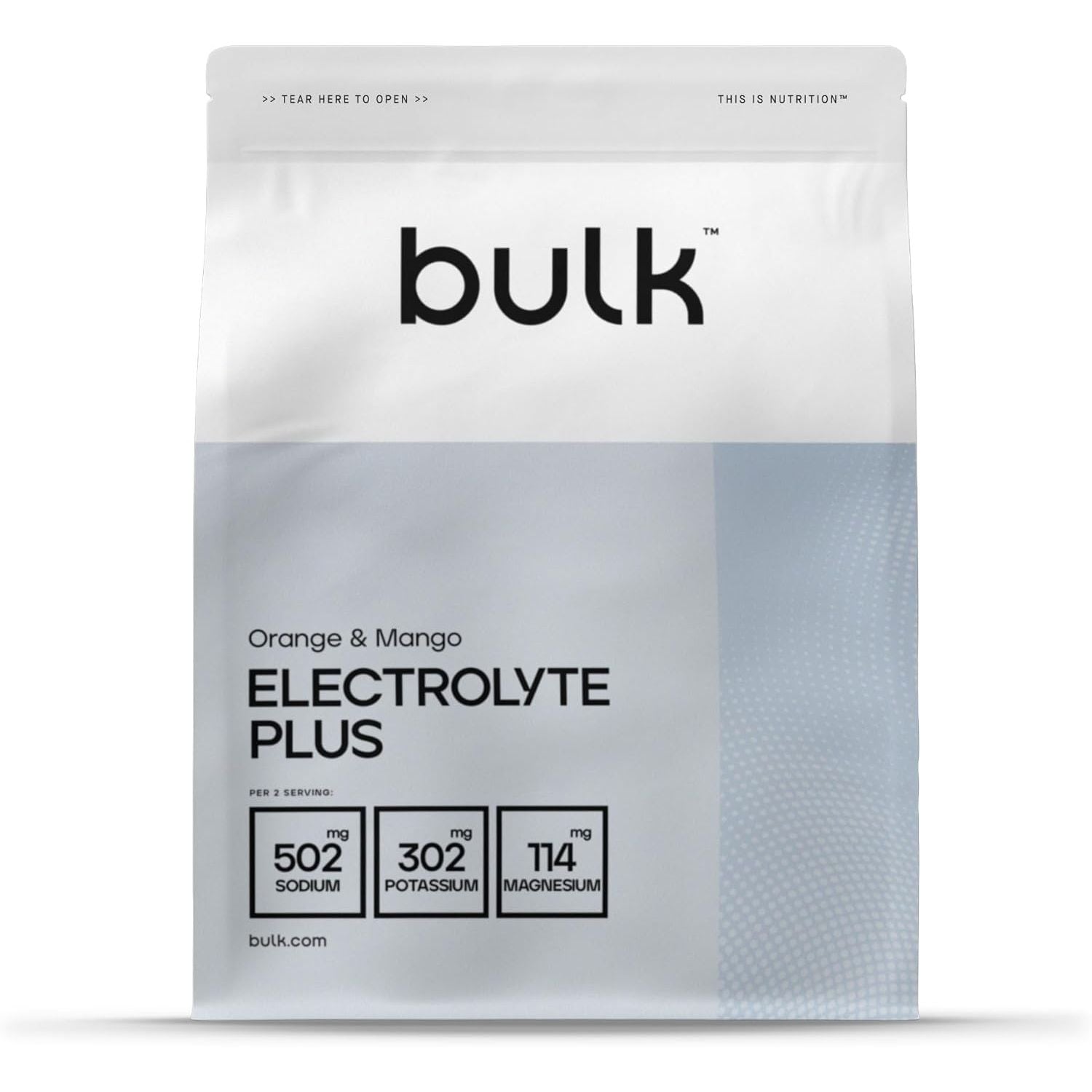 Bulk Electrolyte Plus, Orange & Mango Flavour, 210G, 30 Servings, Replenishes Electrolytes, Boosts Hydration, Supports Muscle Function & Performance, Vegan-Friendly