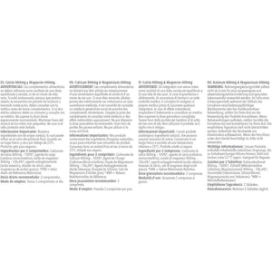 Calcium 800Mg & Magnesium 400Mg High Potency Formula | Vegan & Vegetarian Friendly | Support for Bone Health and Muscle Function | 120 Tablets = 2 Months’ Supply | Manufactured in the UK