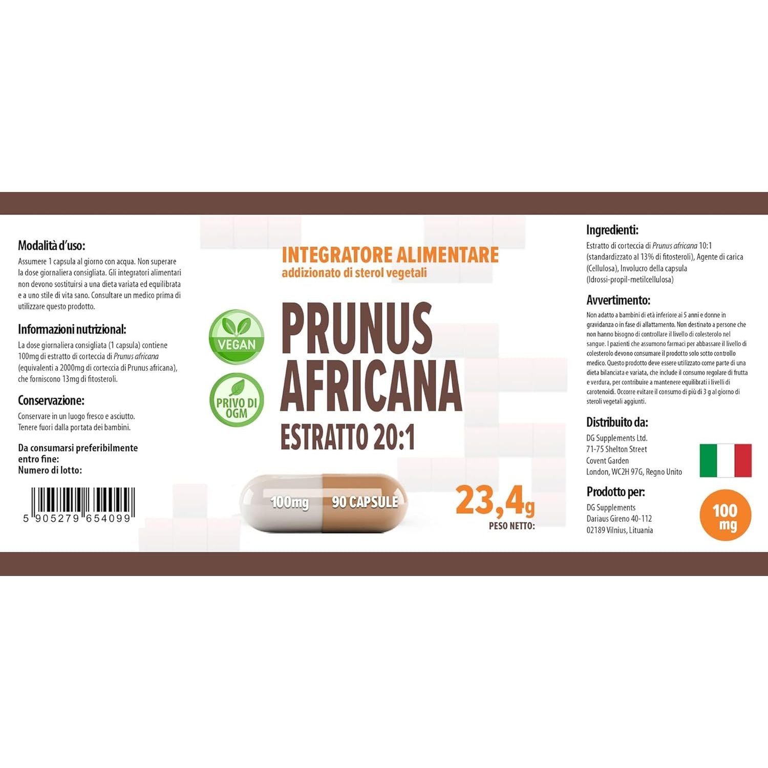 Hepatica Pygeum Africanum – 2000Mg Equivalent (100Mg 20:1 Extract) | 90 Vegan Capsules | 13% Phytosterols | High-Strength Prostate & Urinary Health Support | 3Rd Party Lab Tested