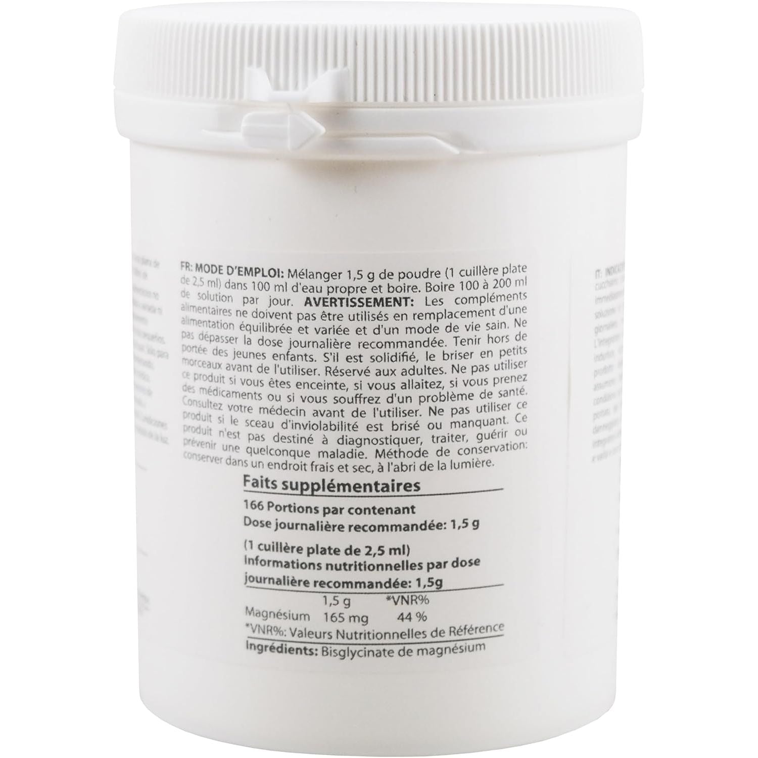 Magnesium Glycinate as Magnesium Bisglycinate | 0.55 Lb – 250 G | Crystal Powder Soluble in Water | Heiltropfen®