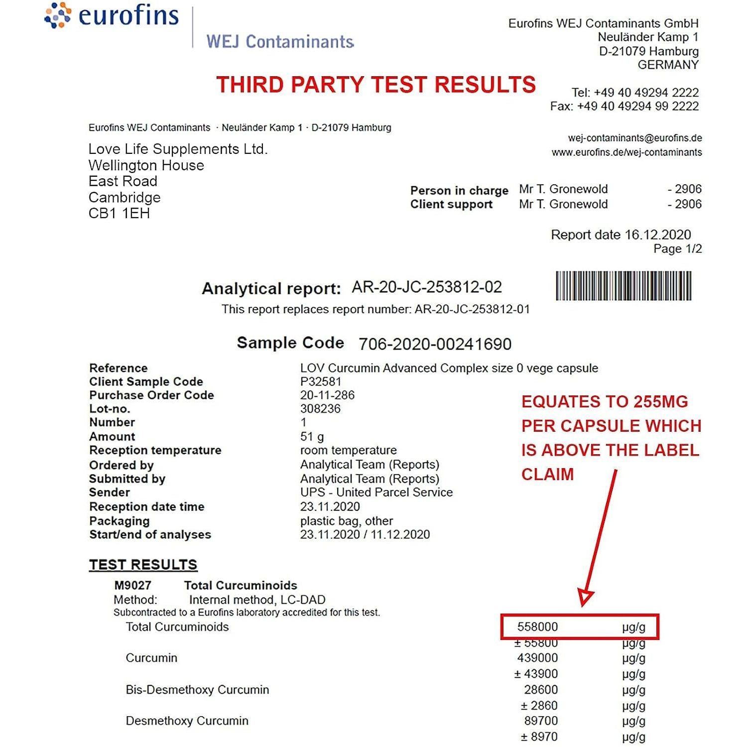 Curcumin 95 Advanced, 60 Capsules, High Strength Curcumin (The Active Component of Turmeric) with 95% Curcuminoids + Bioperine® (Black Pepper Extract), Vitamin D, Tomato and Ginger Root, GMP Approved