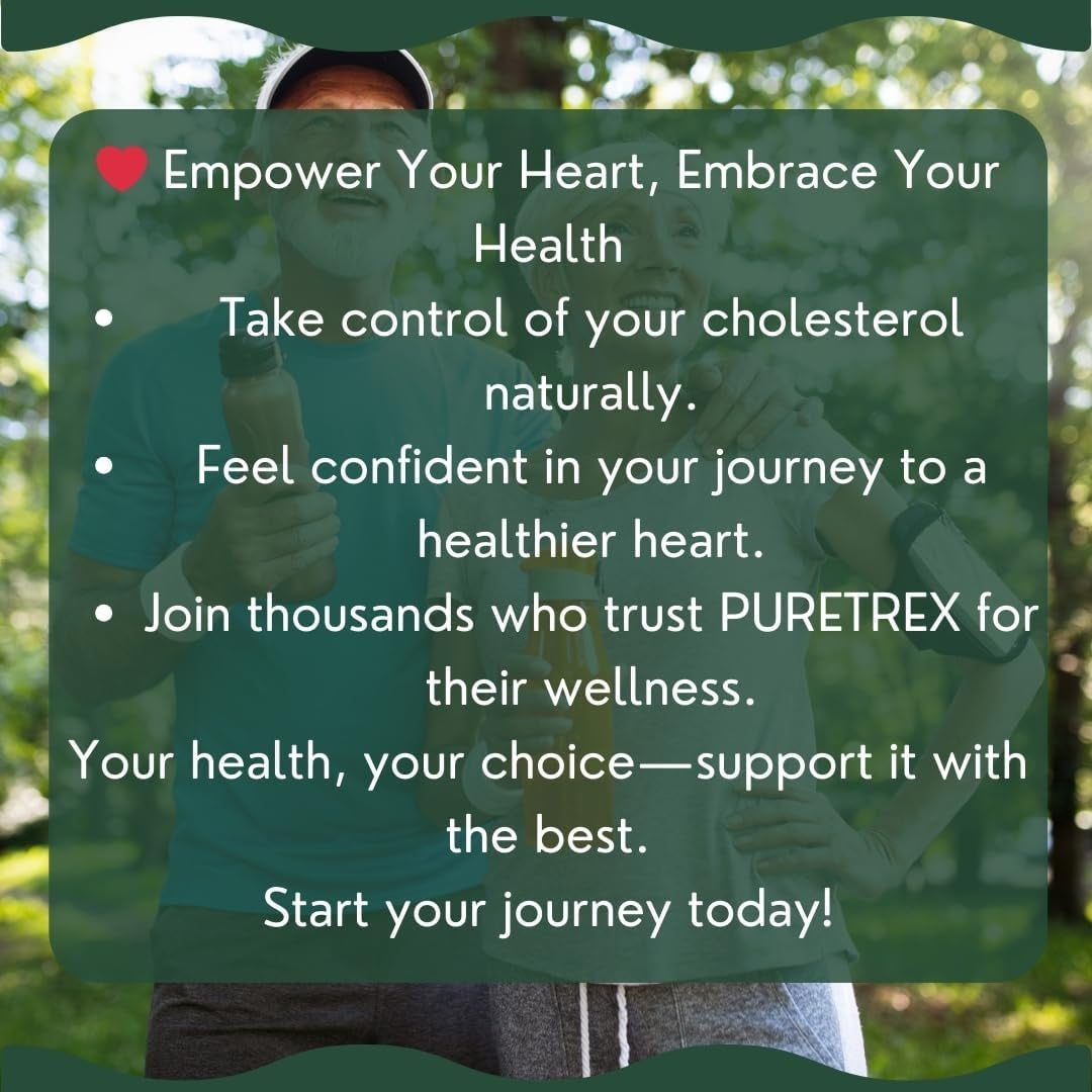 PURETREX Plant Sterols 2000MG Complex with Beta-Sitosterol - Supports Healthy Cholesterol Levels - with Hawthorn Berry & Grape Seed Extract - 120 Capsules - Gluten-Free & Non-Gmo Food Supplement