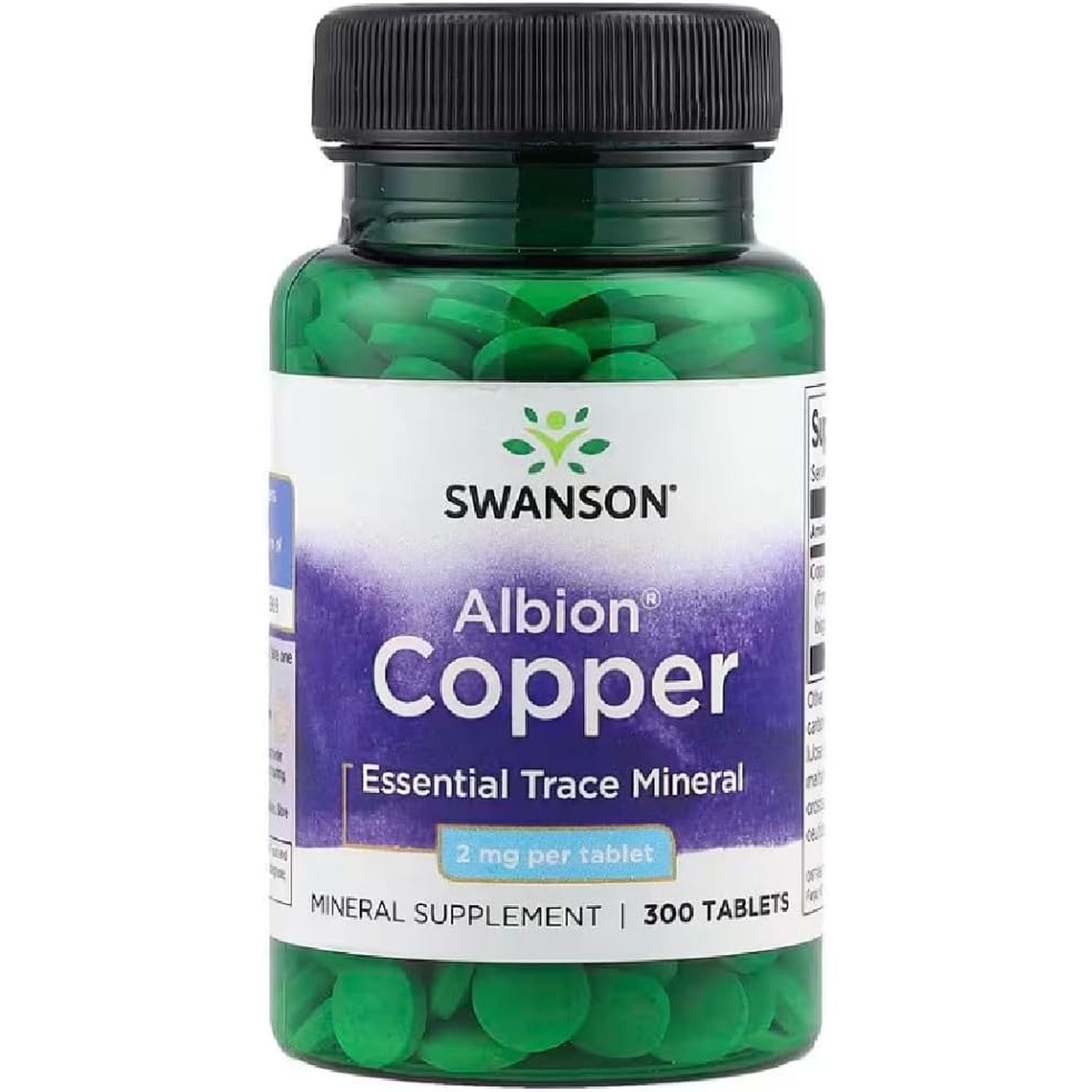 Swanson - Copper, 2Mg | Bone and Cardiovascular Health - 300 Tablets