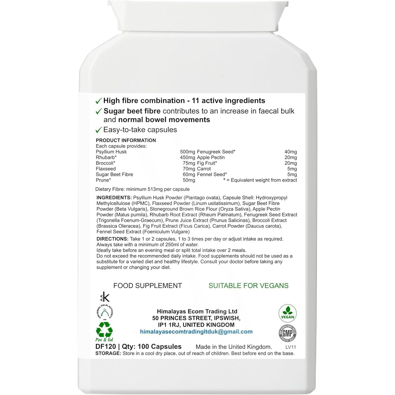 Himalayas Pure Keto Fiber Pro+ Dietary Fiber 100 Capsules