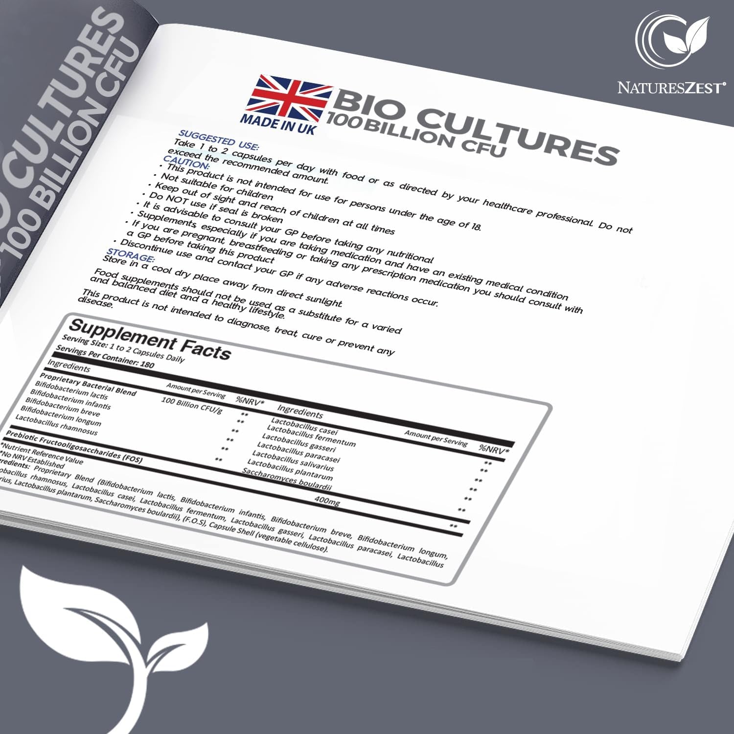 Bio Cultures Complex Probiotics & Prebiotics 100 Billion CFU - 6 Month Supply - Pro Biotics for Gut Health with Lactobacillus & Saccharomyces Boulardii - Vegan Probiotics for Men & Women - 180 Caps