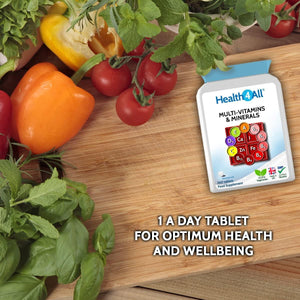 Health4All Multivitamins & Minerals One a Day 360 Easy to Swallow Tablets, 1 Year Supply, 100% RDA Daily Essential Nutrients for Men & Women, Supports Energy, Immunity & Overall Health | Made in UK