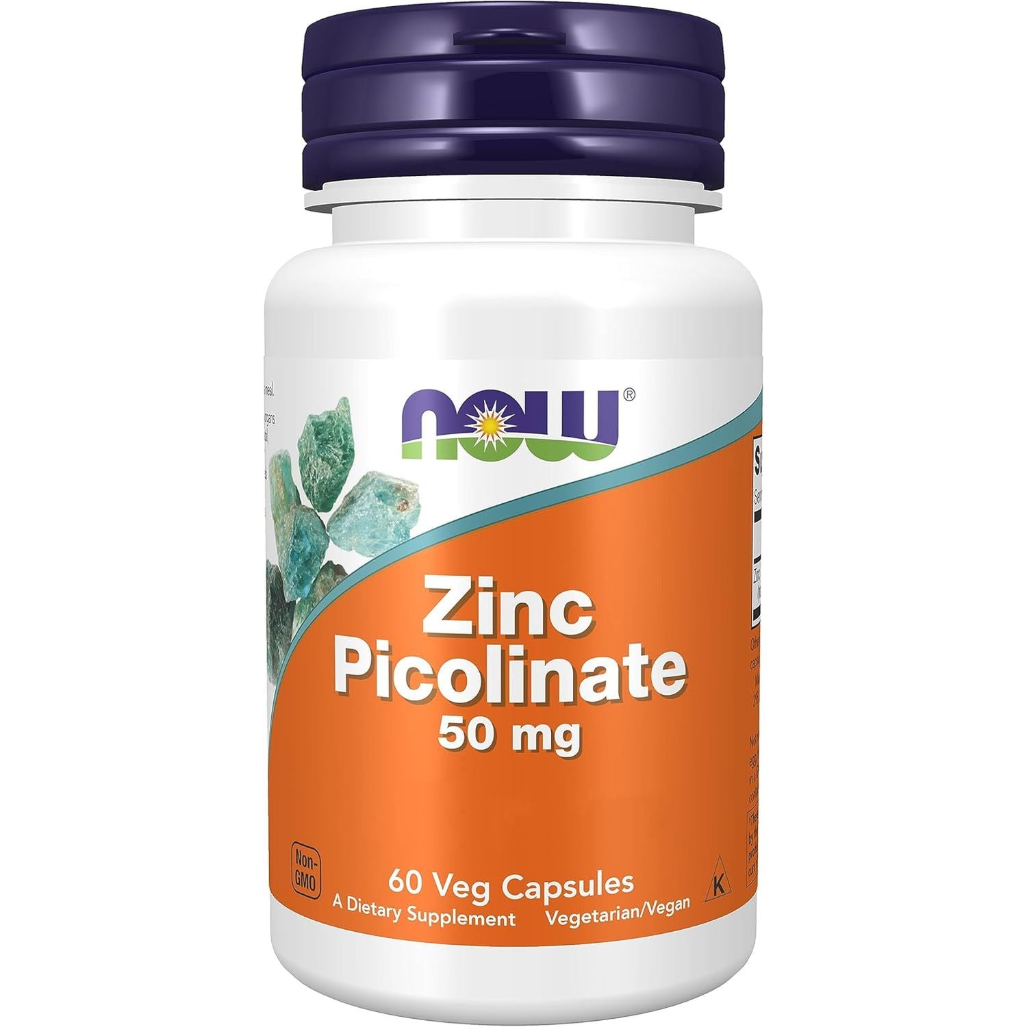 Now Foods, Zinc Picolinate, 50Mg, High Dose, 1 Capsule Every 2 Days, 60 Vegan Capsules, Lab-Tested, Gluten Free, SOYA Free, Non-Gmo, Vegetarian