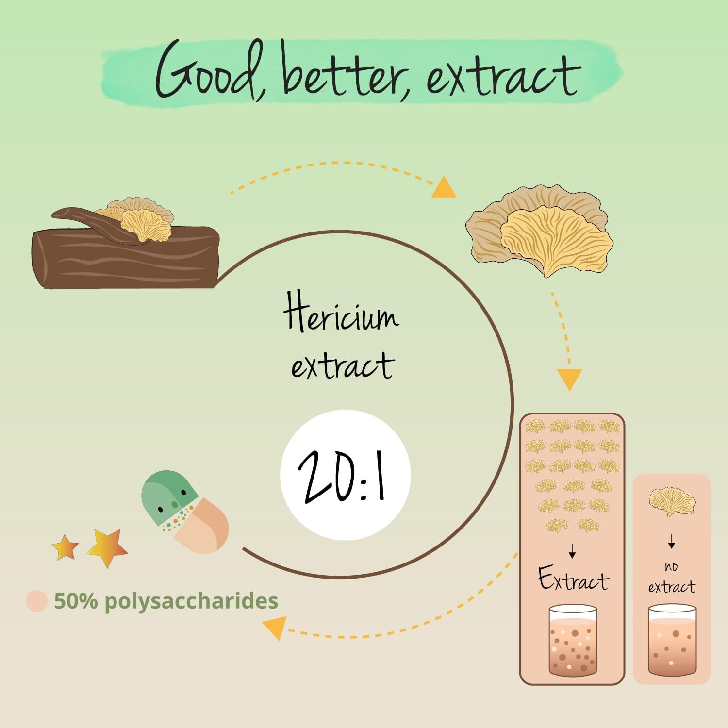 Vegavero Organic Lions Mane 10,000 Mg | NO Additives | 20:1 High Strength Mushroom Extract (Not Powder) | 50% Polysaccharides | Focus Supplement | Vegan