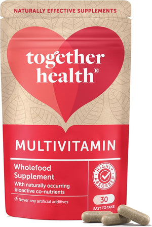 Multi VIT & Mineral – Together Health – Everyday Nutrient Top-Up – 24 Whole Food & Plant-Based Nutrients – Vegan Friendly – Made in the UK – Pack of 3-90 Vegecaps
