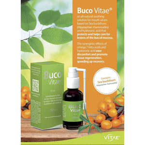 Bucovitae Spray 15Ml | Throat and Pharynx Irritation | Hyaluronic Acid and Sea Buckthorn | Hydration | Moisturizes, Calms and Softens