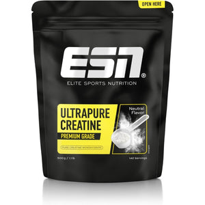 ESN Ultrapure Creatine Monohydrate, 500 G / 1.1 Lbs Creatine Powder, 142 Servings - Vegan - Made in Germany, Laboratory Tested