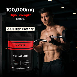 Pure Tongalimax - 120 Capsules - 200:1 Extract from Tongaliroot Only - with Zero Additives - Energy, Vitality and Performance for Men
