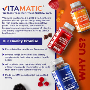 Vitamatic Tart Cherry with Celery Seed Gummies - 4000 Mg Serving - Powerful Uric Acid Cleanse for Joint Comfort, Healthy Sleep Cycles & Muscle Recovery