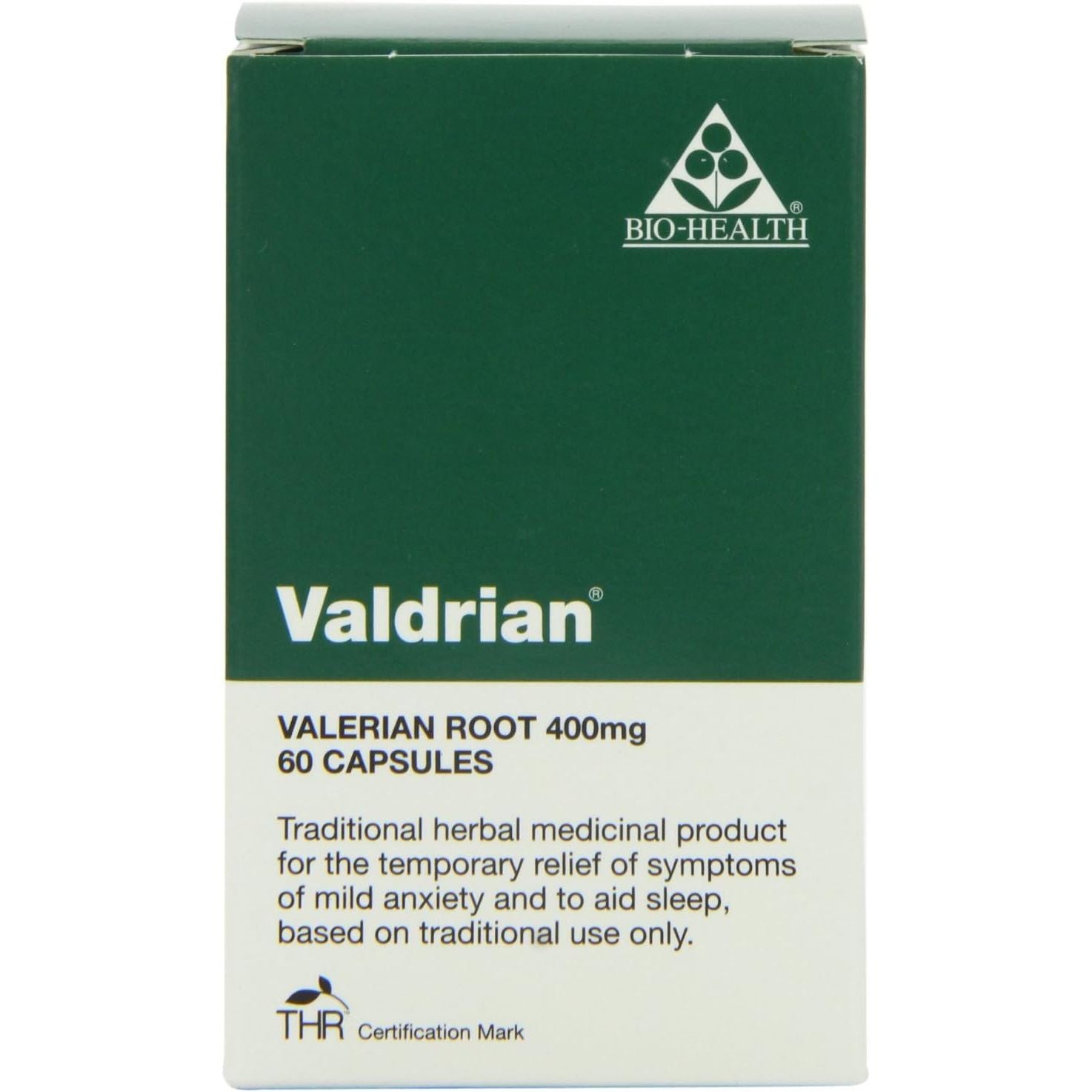 Bio Health 400Mg Valdrian Valerian Root - Pack of 60 Capsules