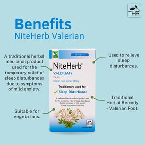 Schwabe Pharma - Niteherb - Valerian Root Extract 150Mg - Traditionally Used for Sleep Disturbances - Traditional Herbal Medicinal Product - 30 Tablets